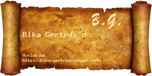 Bika Gertrúd névjegykártya